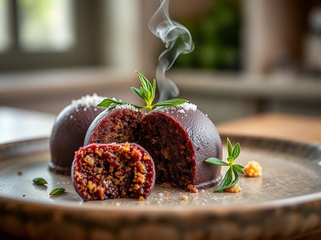 Brigadeiro de mirtilo roxo
