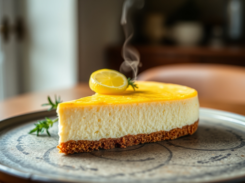 Cheesecake de amora e limão