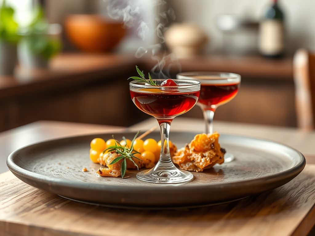 Cocktail de vinho do Porto e uvas