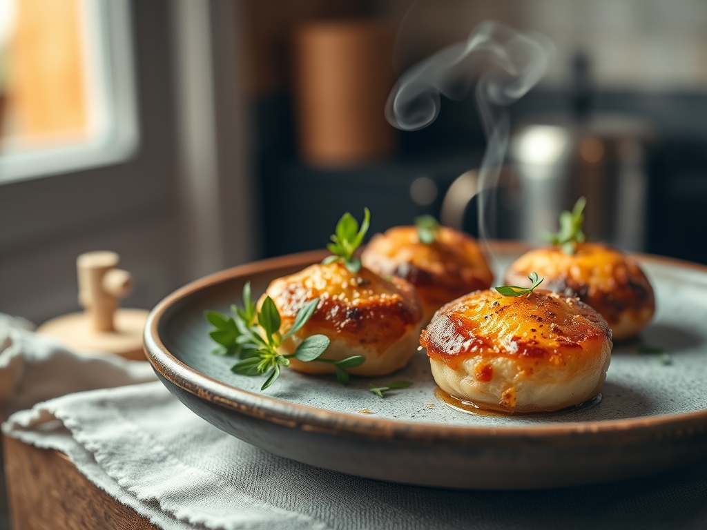 Croquetes com mostarda roxa
