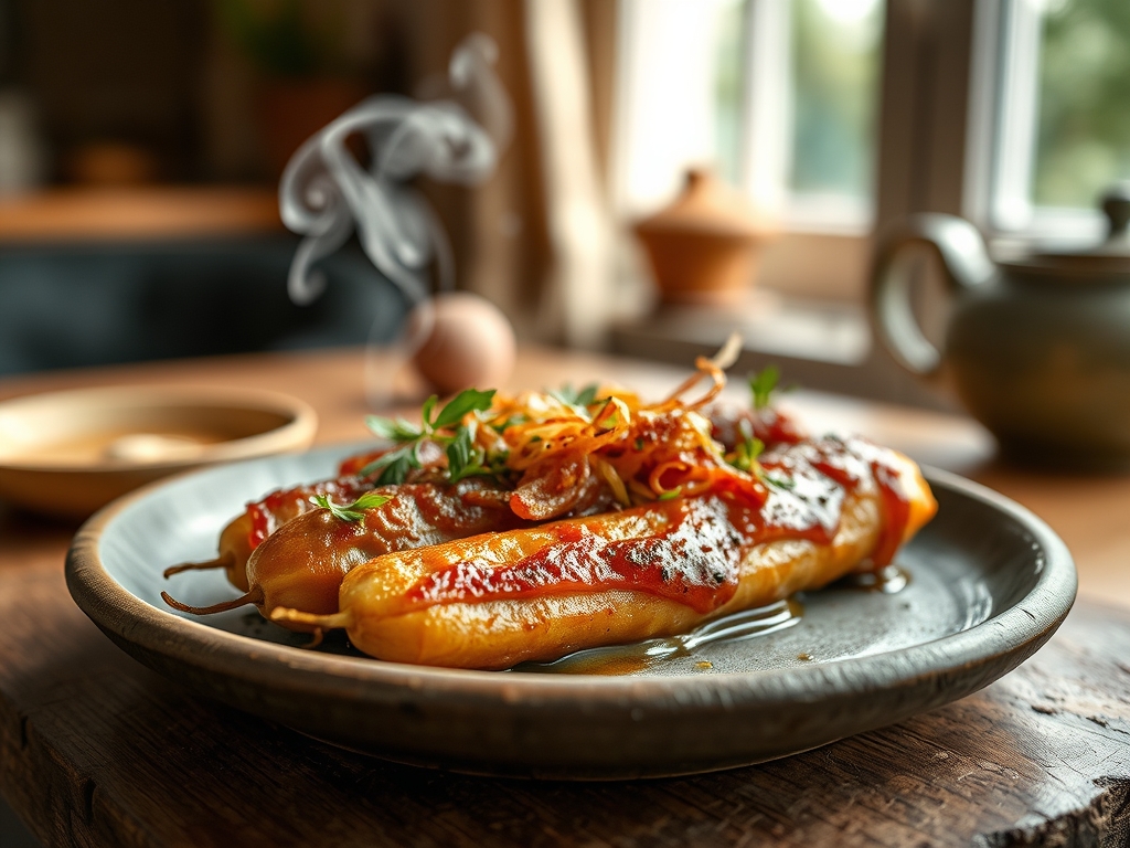 Espetadas de lulas e cebola roxa