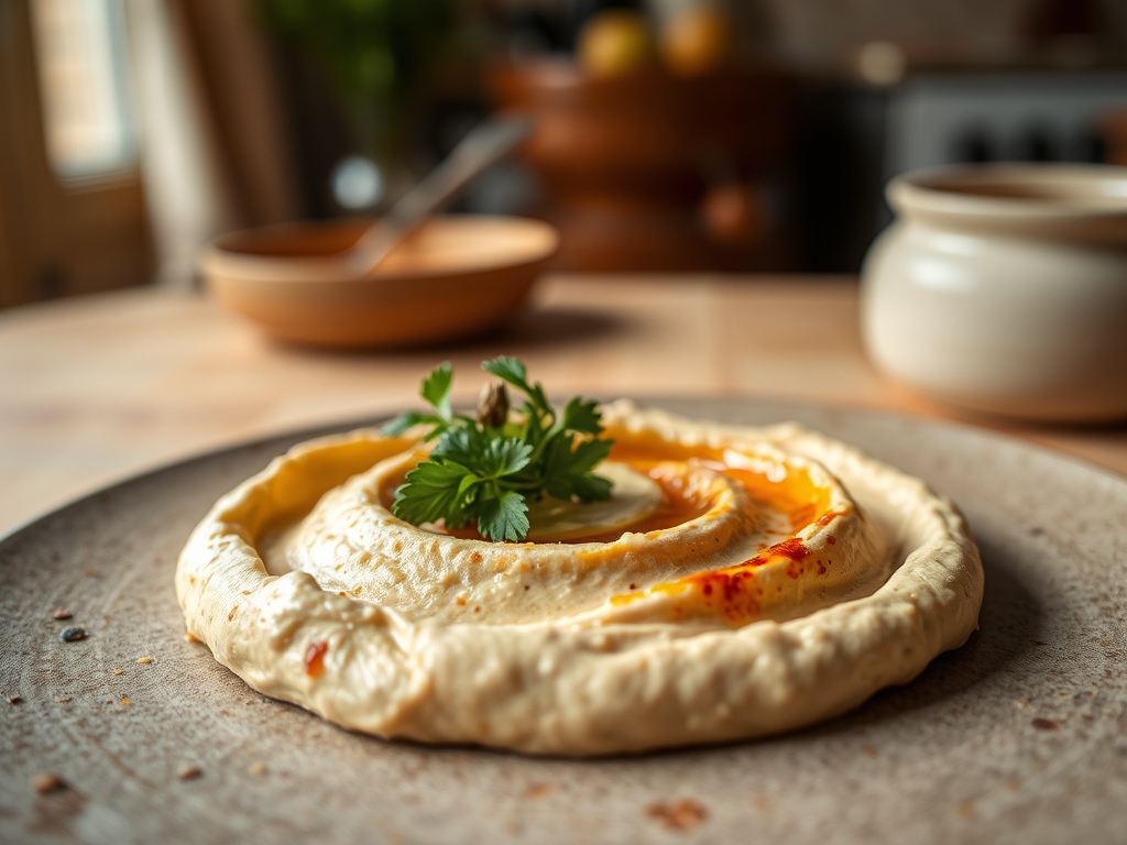 Hummus de beterraba e alho