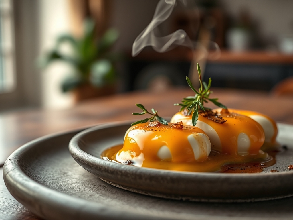 Ovos recheados com creme roxo