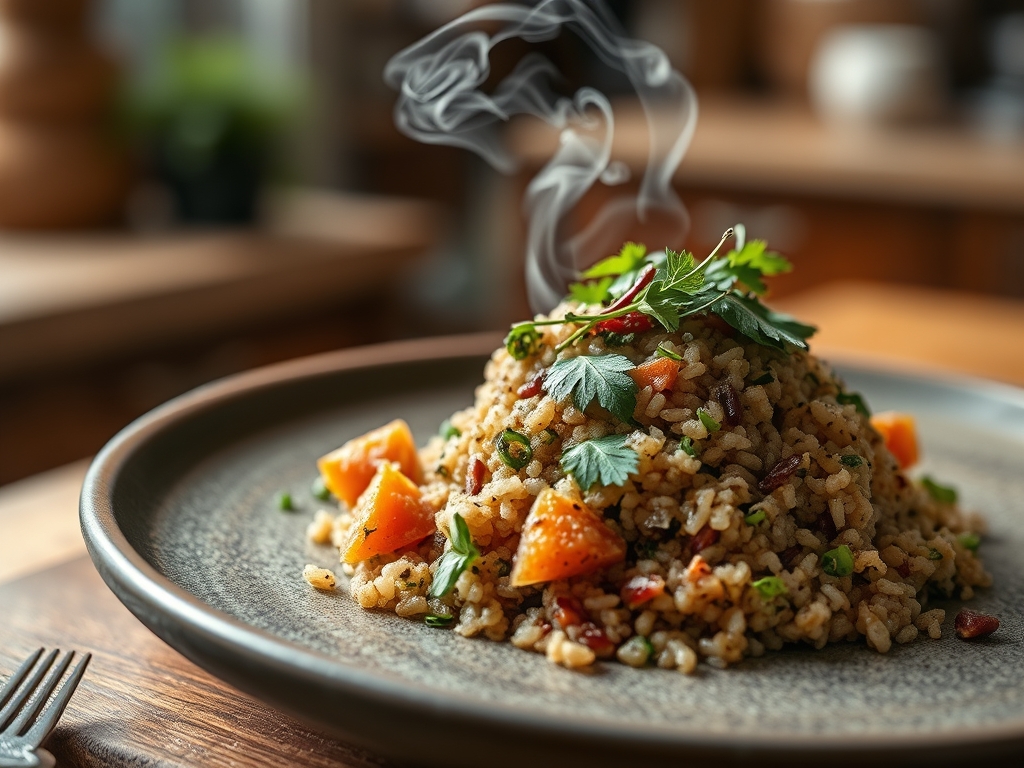 Salada de quinoa e repolho roxo