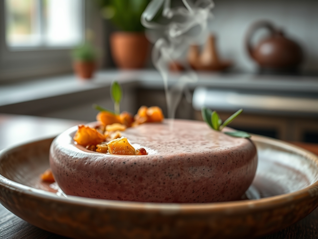 Smoothie bowl de beterraba e coco