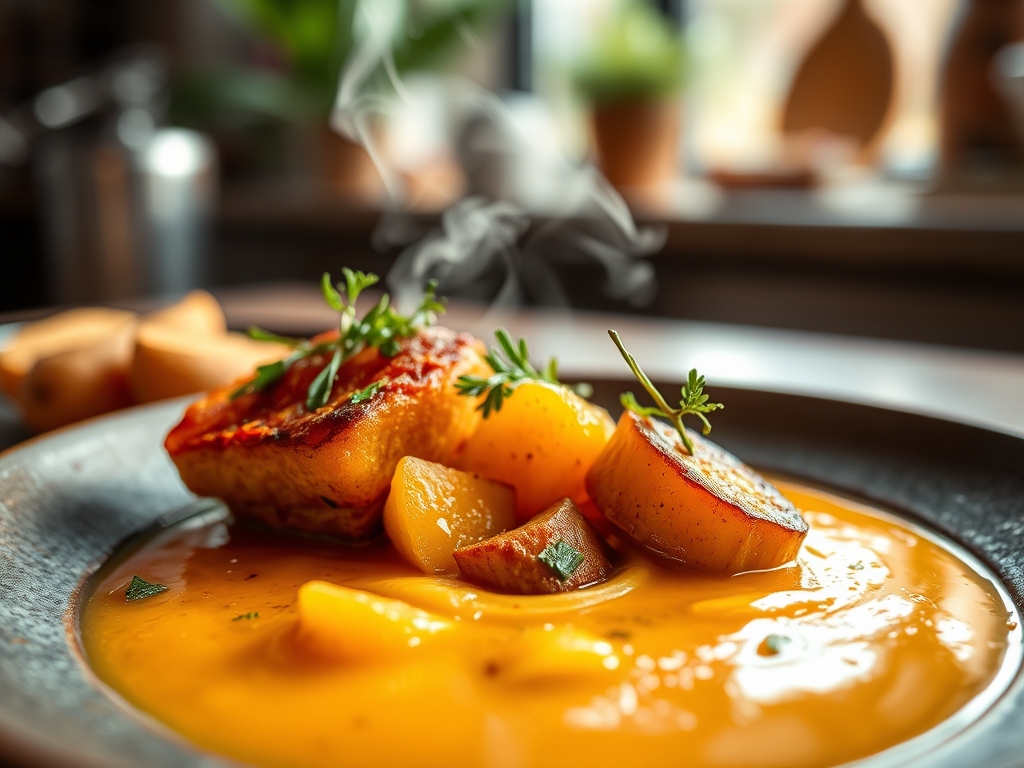 Sopa de couve roxa e batata