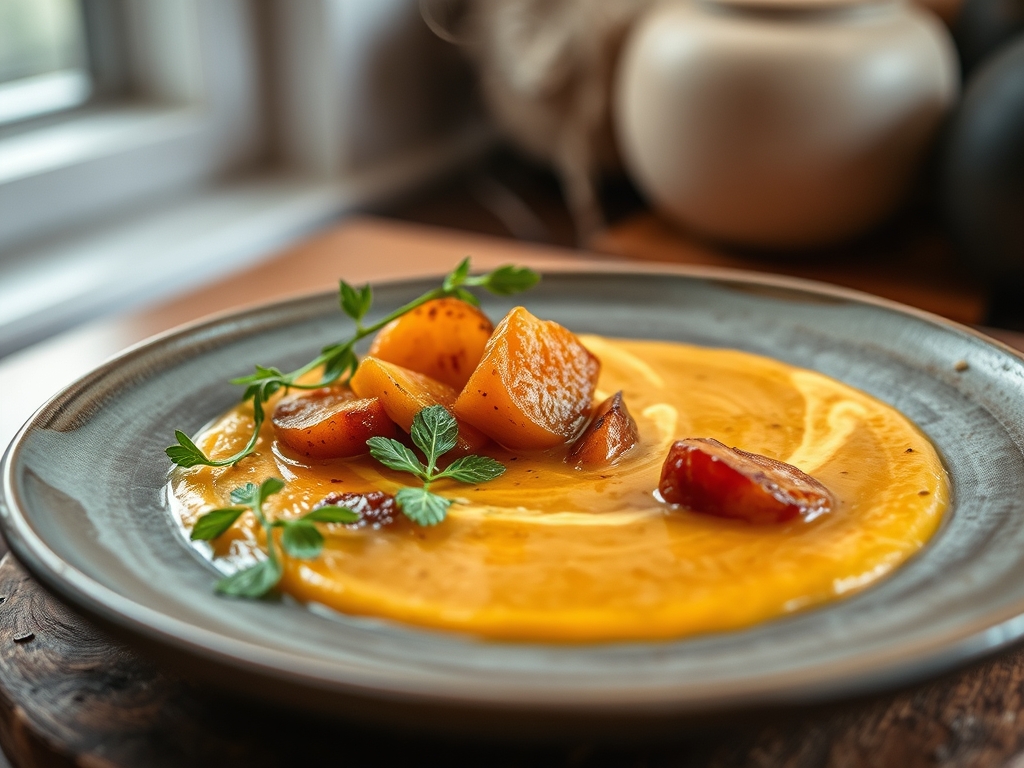 Sopa de uvas roxas e amêndoa