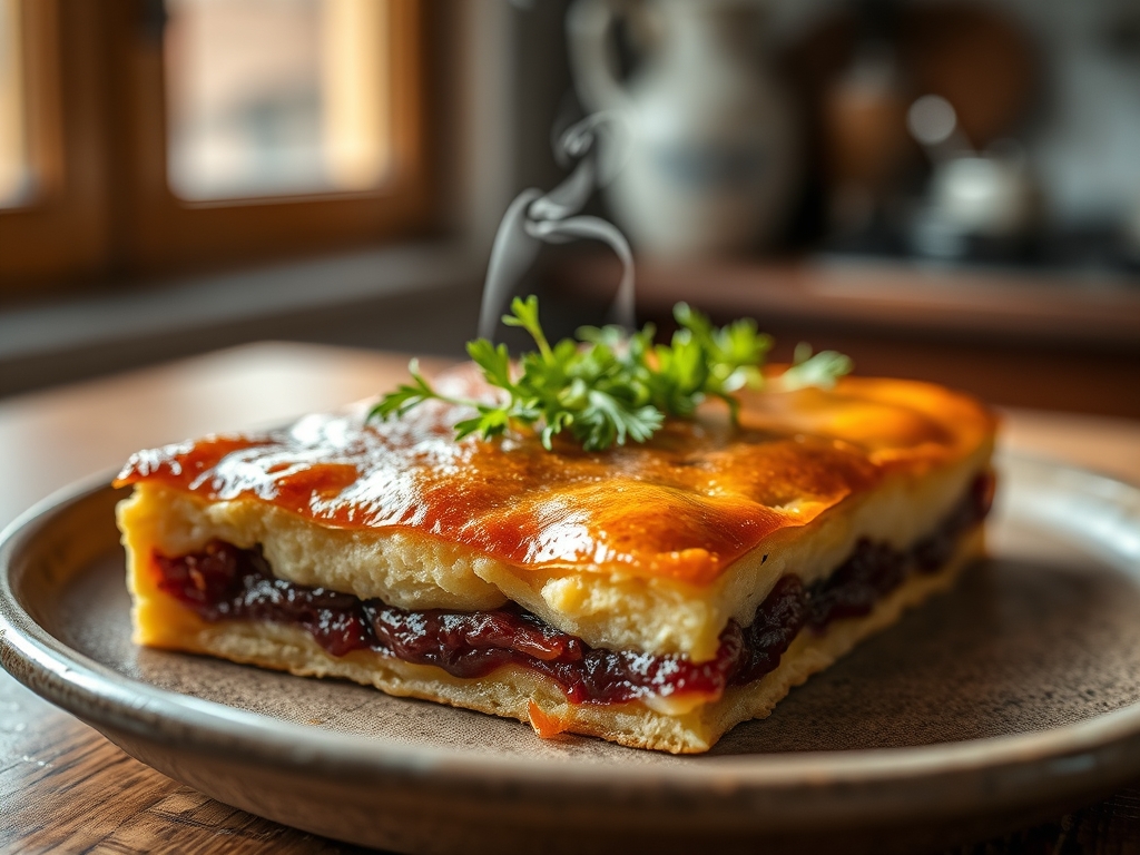 Torta de uva roxa e amêndoa